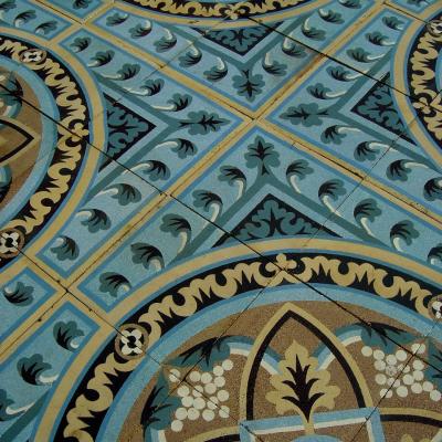 RARE...Maufroid Freres et Soeur 6m2 /65 sq ft ceramic floor c.1880