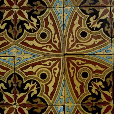 24m2+/ 260 sq ft Stunning Moorish themed floor, dated 1860, with triple borders