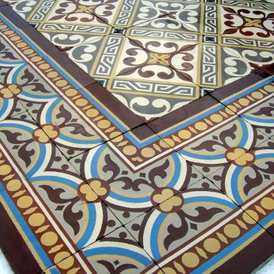 An antique French ceramic floor c.1915-1920