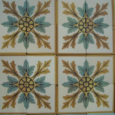 Up to 20m2 of late 19th century antique Boch Freres ceramic tiles 