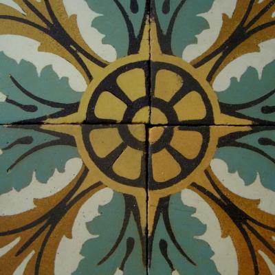 Up to 20m2 of late 19th century antique Boch Freres ceramic tiles 