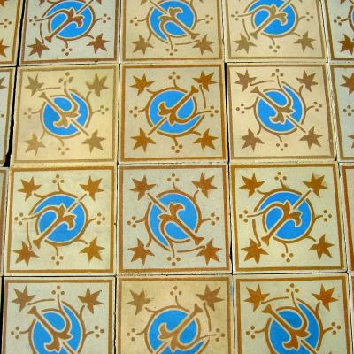 4.25m2 Art Deco ceramic encaustic Perusson floor c.1925-1930