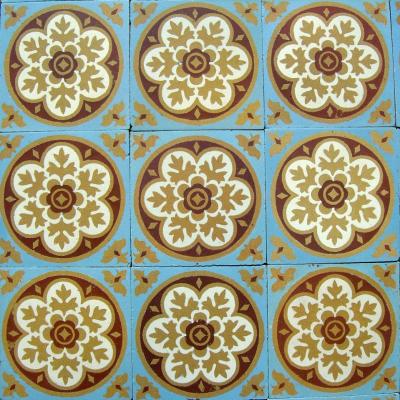 2m2 Douzies Maubege ceramic encaustic floor