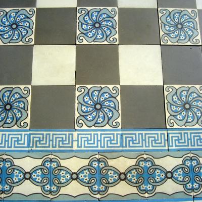 14.75m2+ Antique French damier floor with a twist