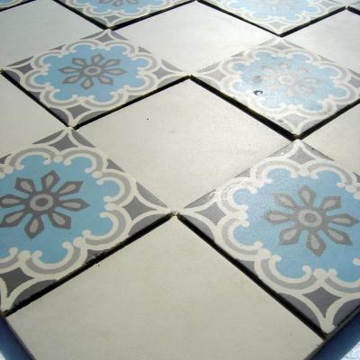 +/- 6m2, small antique French damier floor c.1930