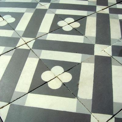 8m2 classical Sand & Cie French ceramic floor c.1900