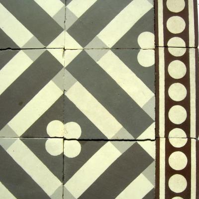 8m2 classical Sand & Cie French ceramic floor c.1900