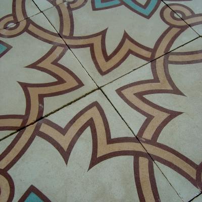 11m2+ antique French carreaux de ciments field tiles