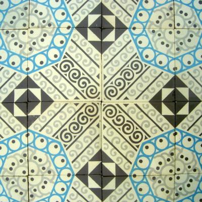 2.45m2 french art deco ceramic floor c.1930