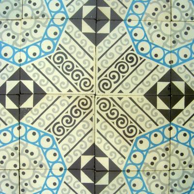 2.45m2 french art deco ceramic floor c.1930