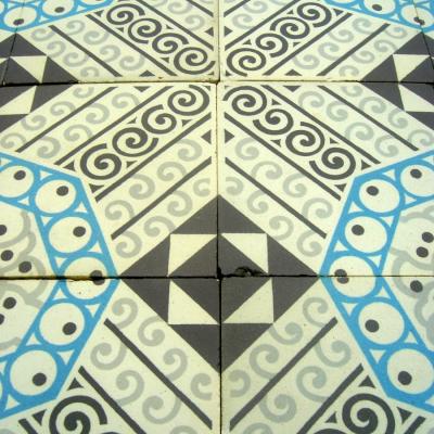 2.45m2 french art deco ceramic floor c.1930