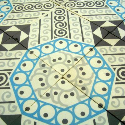 2.45m2 french art deco ceramic floor c.1930