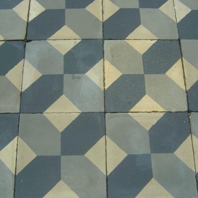 13m2 of antique floors tiles - classical geometry in cool tones c.1900