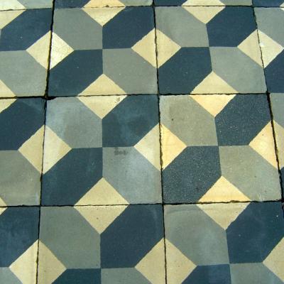 13m2 of antique floors tiles - classical geometry in cool tones c.1900