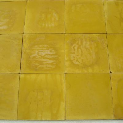 3m2 of egg yolk yellow carreaux de ciments tiles