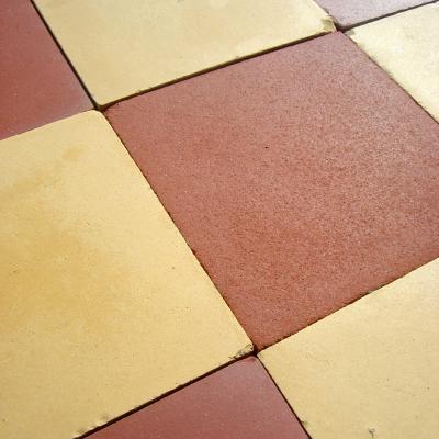 11.5m2+ of antique ceramic Perusson tiles in a traditional chessboard 