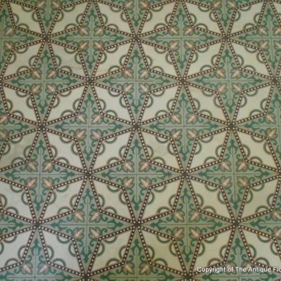 10m2 antique art nouveau floor with triple borders