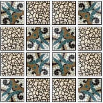 Superbly detailed 17m2 French mosaic themed ceramic floor