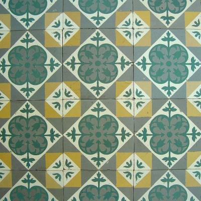 13m2 Antique Belgian Maufroid Freres et Soeur ceramic floor c.1900-1910