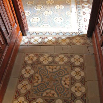 A c. 17.5m2+ / 188 sq ft heritage Boch Freres ceramic c.1900 