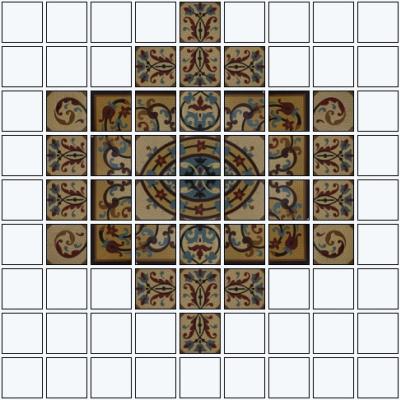 RARE – Up to 9m2 of stunning antique Sinzig tiles 1896