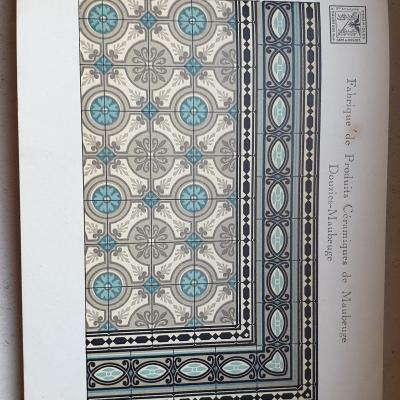 A quality Maubeuge ceramic encaustic border tile