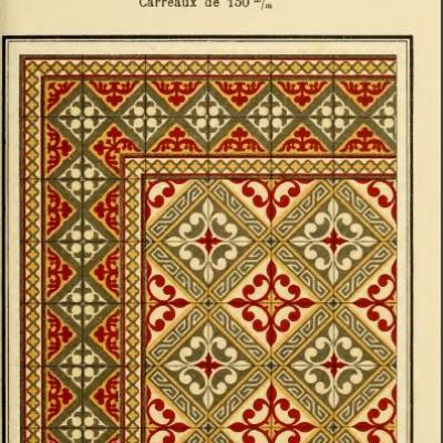 An antique French ceramic floor c.1915-1920