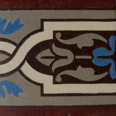 A small c.3.25m2+ / 35sq ft+ French ceramic floor