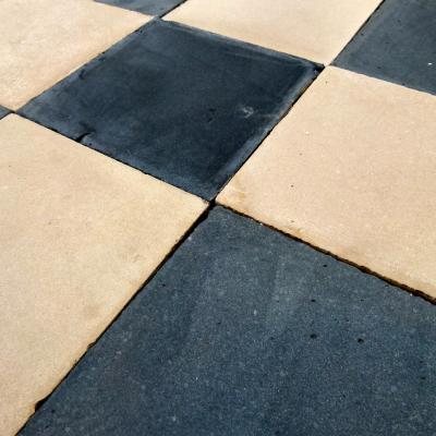 26m2 of black and cream antique French carreaux de ciments tiles - c. 1900-1910