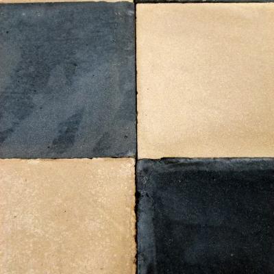 26m2 of black and cream antique French carreaux de ciments tiles - c. 1900-1910