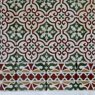 Moorish influenced antique French carreaux de ciments floor 4.5m2