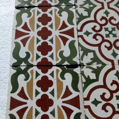 Moorish influenced antique French carreaux de ciments floor 4.5m2