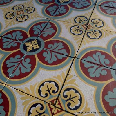 Magnificent and rare Douvrin floor c.1900 - 18m2