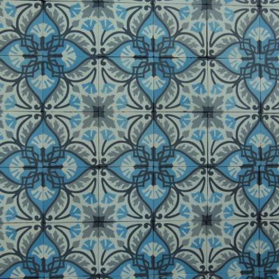 Large Belgian antique ceramic encaustic Ste Ghislaine floor
