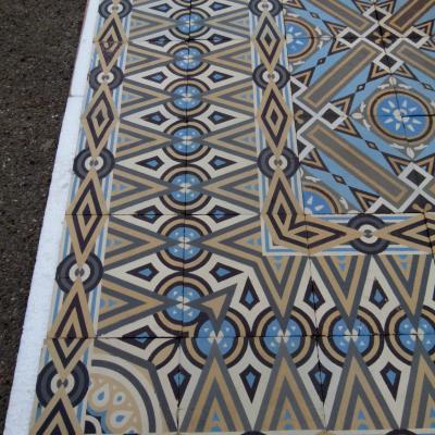 21.5m2 / 230 sq ft ceramic encaustic floor c.1879-1912