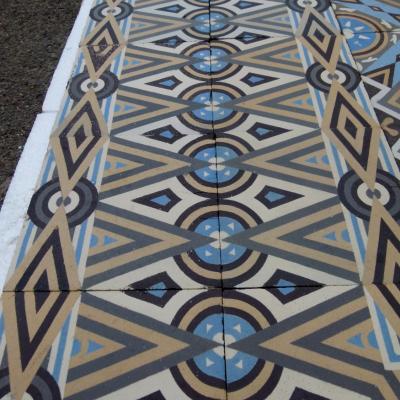 21.5m2 / 230 sq ft ceramic encaustic floor c.1879-1912