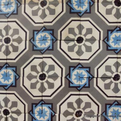 c.0.9m2+ / 10 sq ft antique Belgian gres cerame tiles