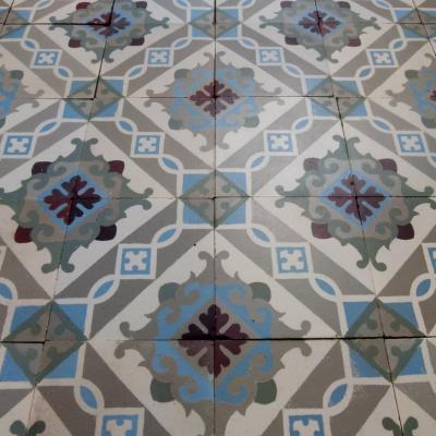12m2+/130 sq ft antique Belgian ceramic encaustic floor