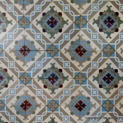 12m2+/130 sq ft antique Belgian ceramic encaustic floor