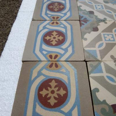 12m2+/130 sq ft antique Belgian ceramic encaustic floor