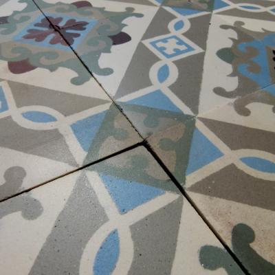12m2+/130 sq ft antique Belgian ceramic encaustic floor