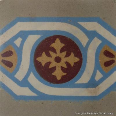12m2+/130 sq ft antique Belgian ceramic encaustic floor