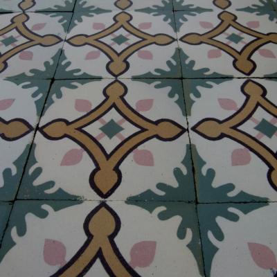 15m2 / 160 sq ft Belgian antique ceramic tile - 1900-1925
