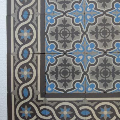 Small antique Boucquey and Winckelmans ceramic floor c.1930