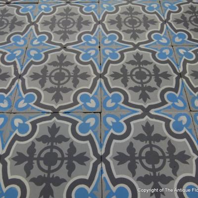 Small antique Boucquey and Winckelmans ceramic floor c.1930