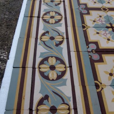 105 year old 18.25m2 / 195 sq ft antique ceramic floor