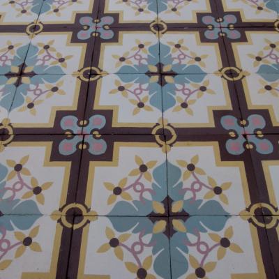 105 year old 18.25m2 / 195 sq ft antique ceramic floor