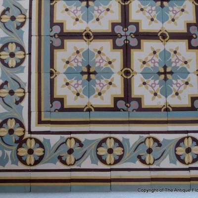 105 year old 18.25m2 / 195 sq ft antique ceramic floor