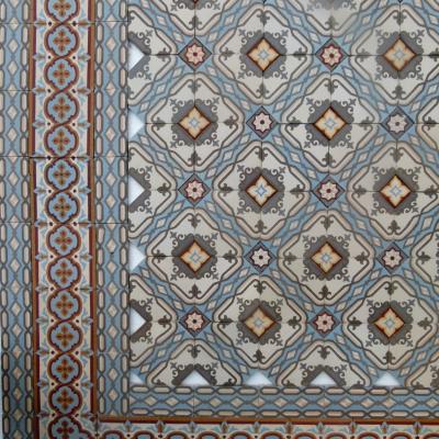 14.5m2 / 155 sq. ft antique ceramic octagon floor with triple borders
