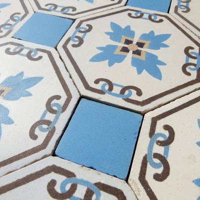 11.5m2 - Stunningly detailed Maufroid Freres et Soeur ceramic floor pre-1912